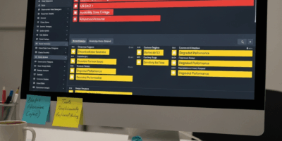 AWS service health dashboard during outage with status indicators