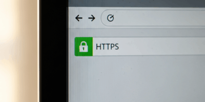 browser address bar showing green padlock HTTPS secure connection