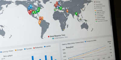 CDN performance comparison dashboard showing global response times