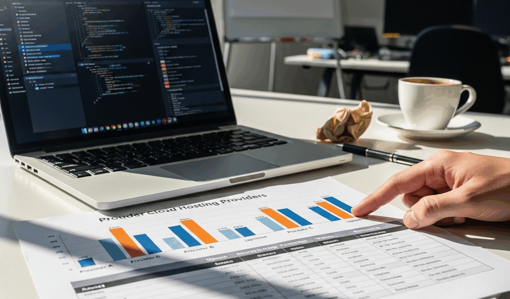 cloud hosting provider comparison with performance and pricing metrics