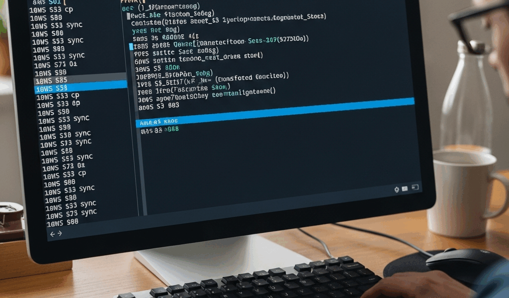 command line interface showing S3 file transfer operations to cloud storage