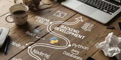 developer learning roadmap showing frontend backend and cloud skills path