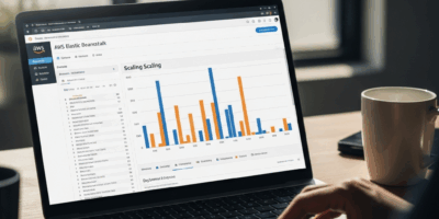 Elastic Beanstalk deployment dashboard with web application scaling