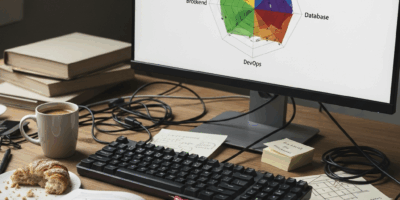 full stack developer skills matrix covering frontend backend database and DevOps