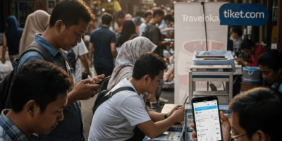 Indonesian travel market with technology connecting airlines and hotels