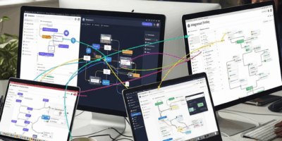 multiple workflow automation tools showing connected integrations and pipelines