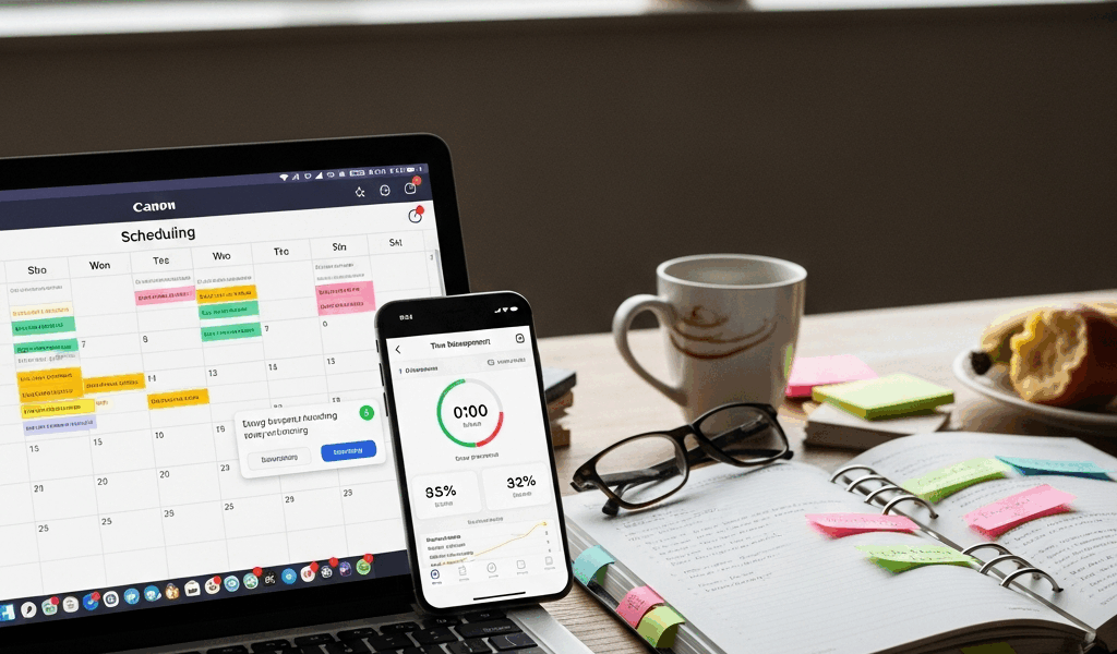 productivity apps showing calendar scheduling and time management features
