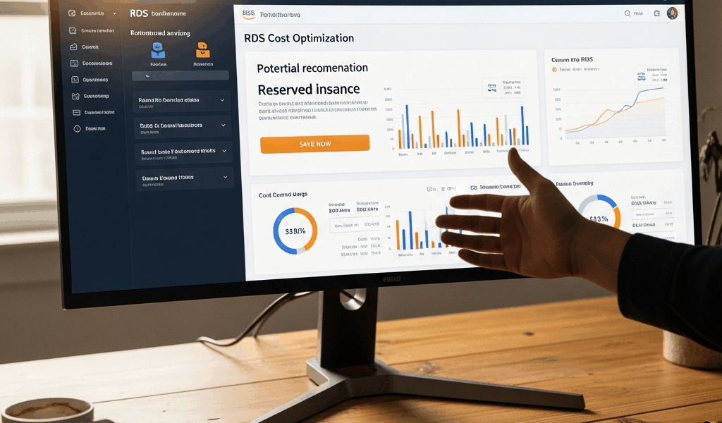 RDS cost optimization dashboard with reserved instance recommendations