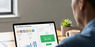 ROI calculator showing cloud migration cost savings for small business