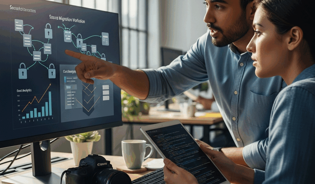 secure cloud migration workflow with encryption and cost optimization