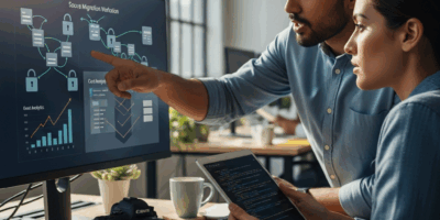 secure cloud migration workflow with encryption and cost optimization