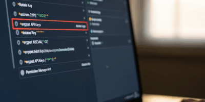 secure vault interface showing encrypted API keys and secrets management