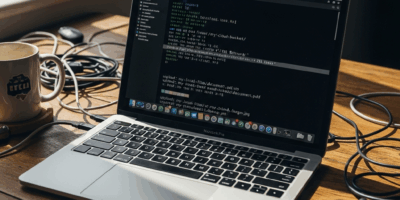 terminal window showing AWS CLI S3 cp command transferring files to cloud