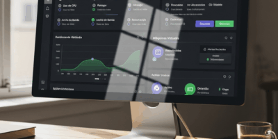 versatile cloud computing dashboard in Spanish language interface
